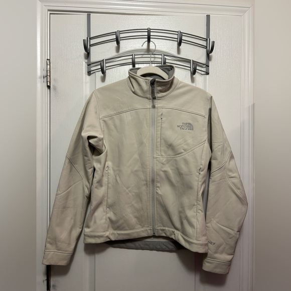 The North Face Apex Womens S Jacket cream gray full zip outdoors cozy hiking - Picture 1 of 16
